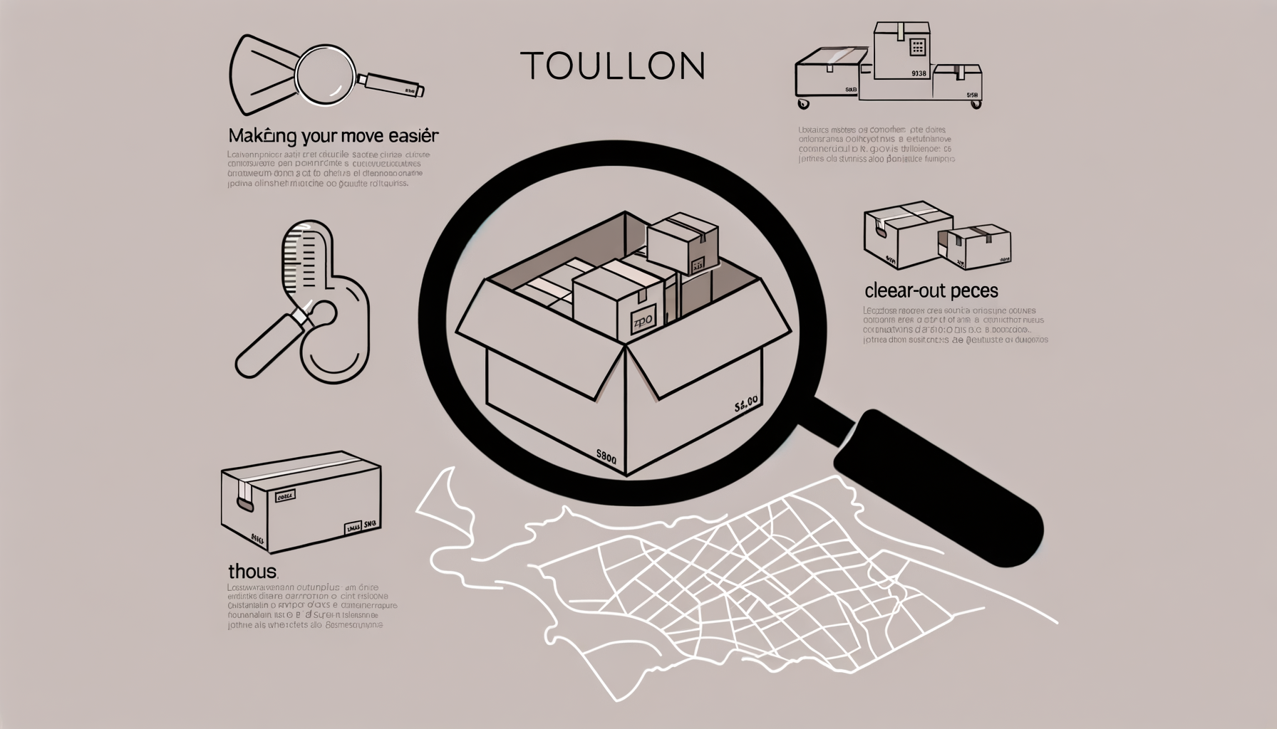 Image illustrant une estimation de tarifs pour le débarras à Toulon, mettant en évidence les besoins spécifiques pour un déménagement facile